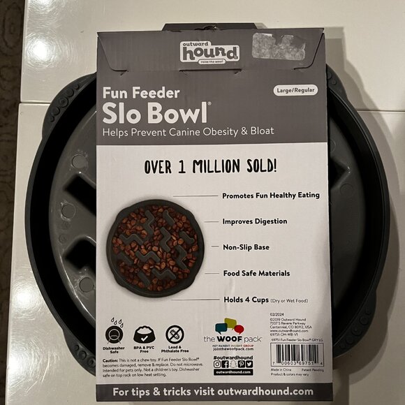 Fun Feeder Slo Bowl - Prevents Canine Obesity & Bloat (large/new) (dog bowl) - Picture 7 of 12